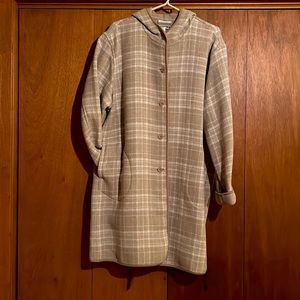 Coldwater Creek Light Peacoat-style hooded coat - new